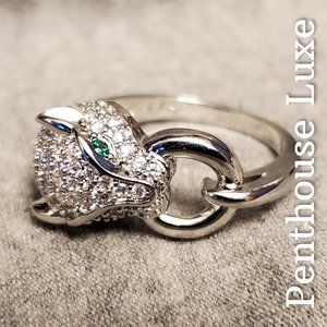 Luxury Jewel Encrusted Panther Ring
